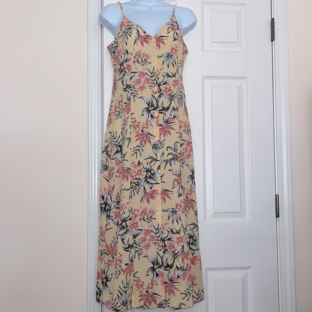H&M Yellow Floral Maxi Dress (EUC)